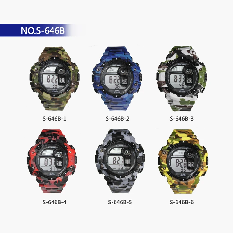 Sanse S-646B New Arrival Cheap OEM reloj comflaje  Digital watch Men Fashion Sport Wristwatches