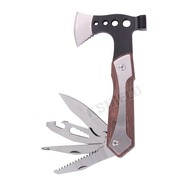 
Hot Sell Popular Camping Tools Multifunctional with sheath Axe hammer 9 in 1hunting axe multifunction camping survive Mining axe 
