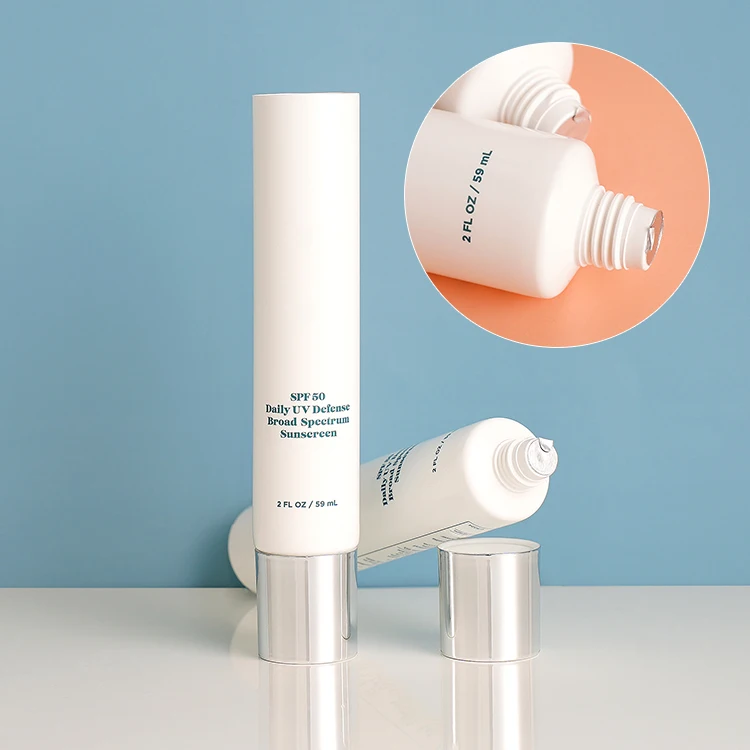 D30mm White Five-layer HDPE Cosmetic Tube Can Be Added to Biodegradable Green PE Material Lotion Cream Container With Screw Cap