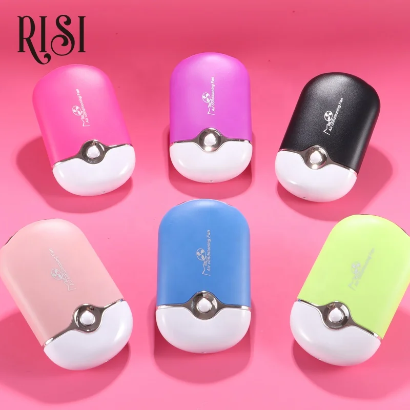 RISI USB Battery Mini Fan Cooling Air Conditioner Eyelash Extension Fan Lashes Tools Accessories Eyelash Dryer Fan