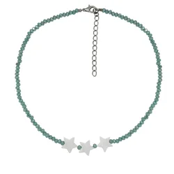 2022 Newest Western Cute Bohemian African Triple Lovely Multi Layer Turquoise Beads Necklace