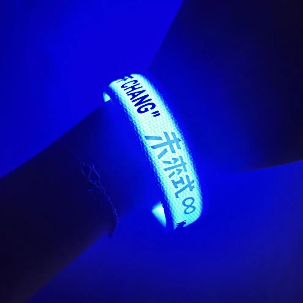 led light up armband bracelet for running walking at night flashing wristband glow in the dark concert nylon wristbands