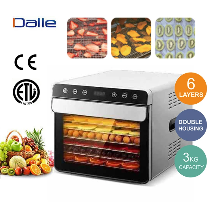 Wholesale Price 6 Layers Digital Control Food Dryer Vegetables Beef Jerky Dryer Machine Food Dehydrator Home