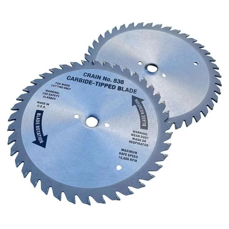 USA 6 1/2 diameter 40 teeth 165mm TCT carbide tipped circular undercut saw blade Crain 836 for wood  cutting