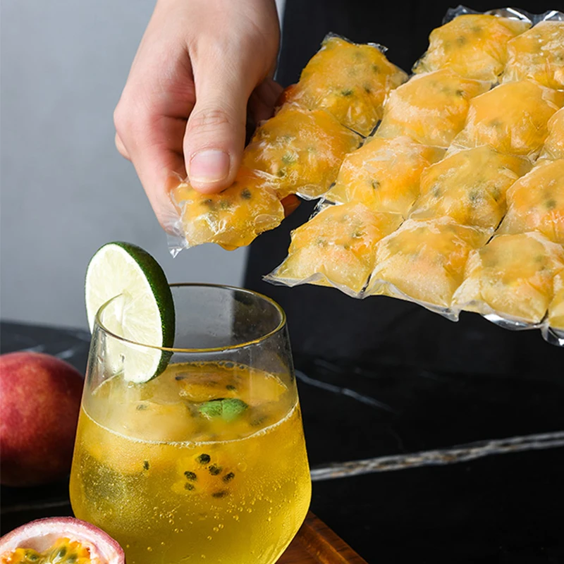 Custom ice cube ldpe plastic cooler pack bags disposable storage freezer self seal plastic ice cube packaging bags for ice cubes