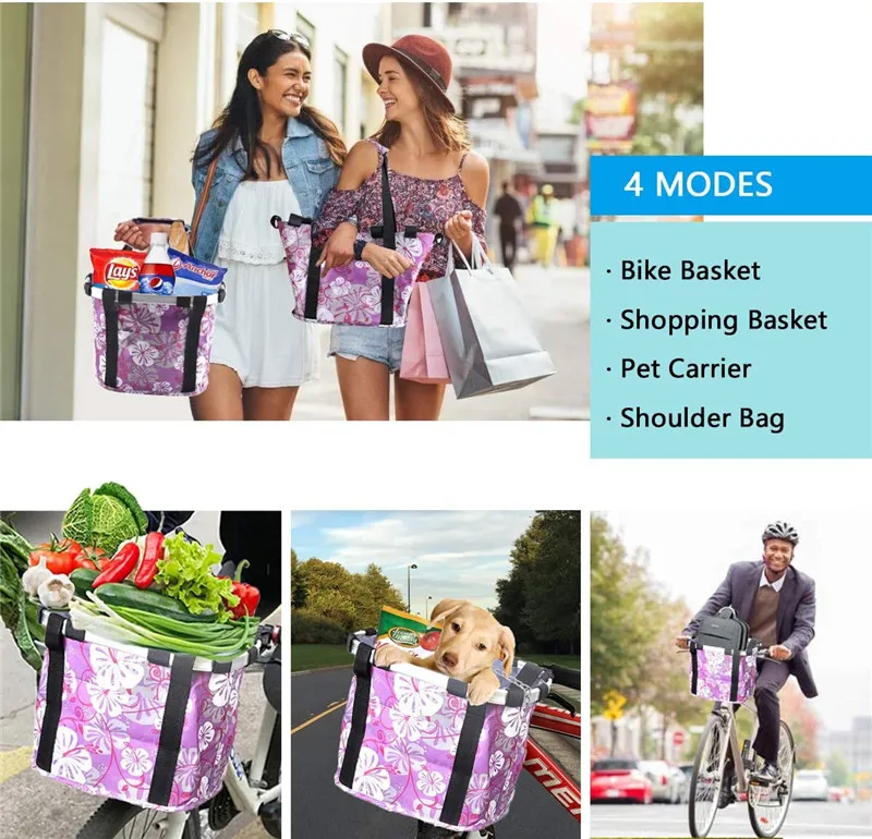 Pet Carrier Bike Basket Bicycle Basket Bag Pet Backpack for Straptravel with Your Pet Safety 10 Pieces Support CN;ZHE PC-024