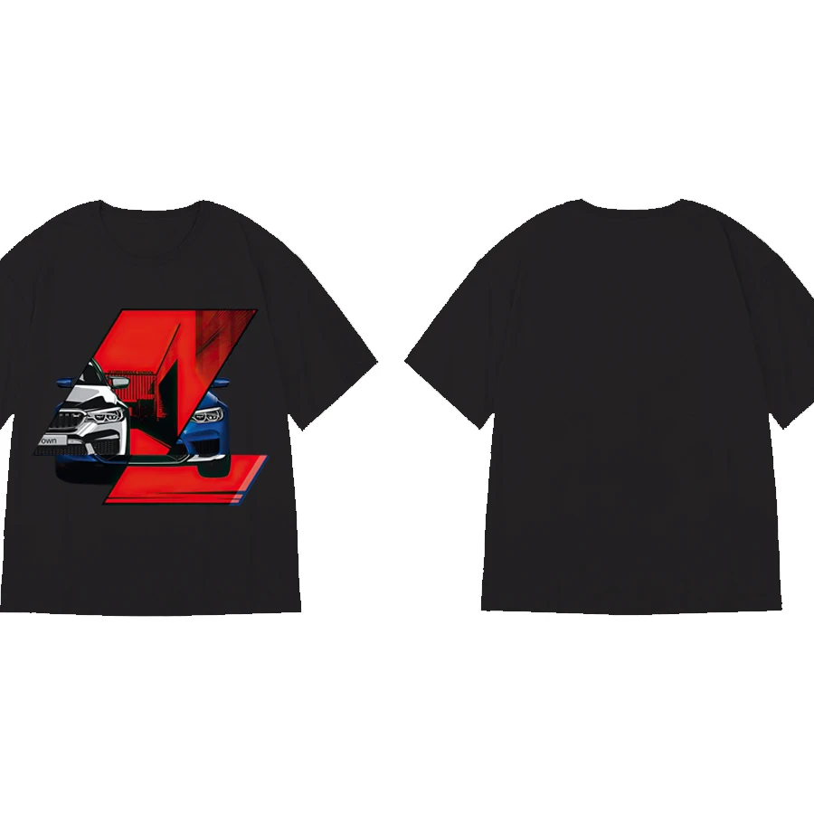 Custom Printed Pictures Car T shirts Men Printing Logo Cotton 240 Gsm Casual Quantity Silk T Shirt Unisex