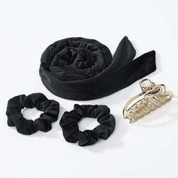 Amazon Newest 4pcs/Set Heatless Hair Curlers Tiktok Velvet Hairband Hair Friendly Curling Iron Wave Hair Styling Tool