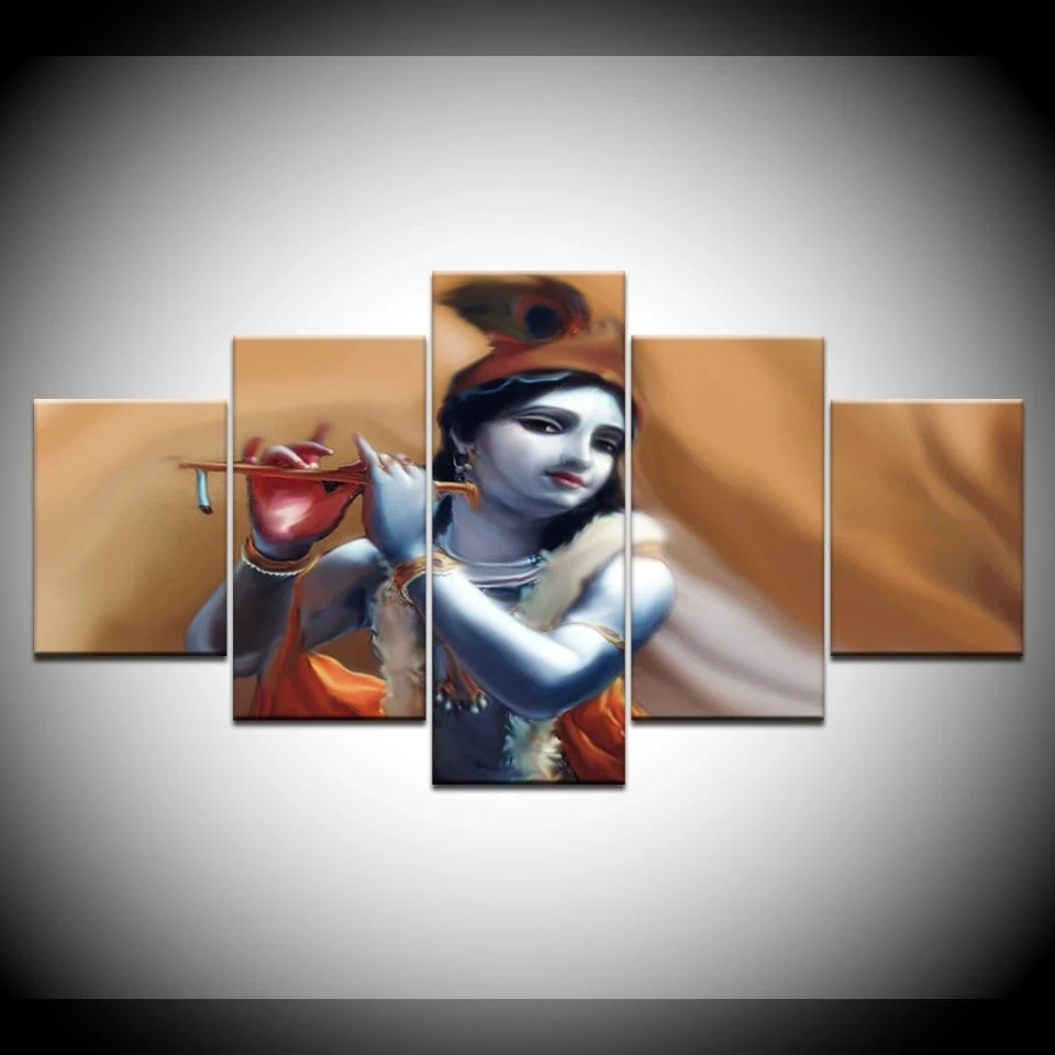 Modern Printed Home Goods Living Room Wall Art Canvas Hinduism Indian Lord Shiva Oil Painting
