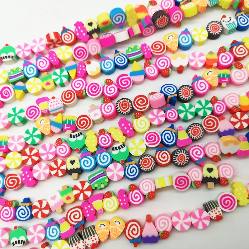 Popular 50pcs/bag Multi Color DIY Bracelet Jewelry Accessory Polymer Clay Loose Beads