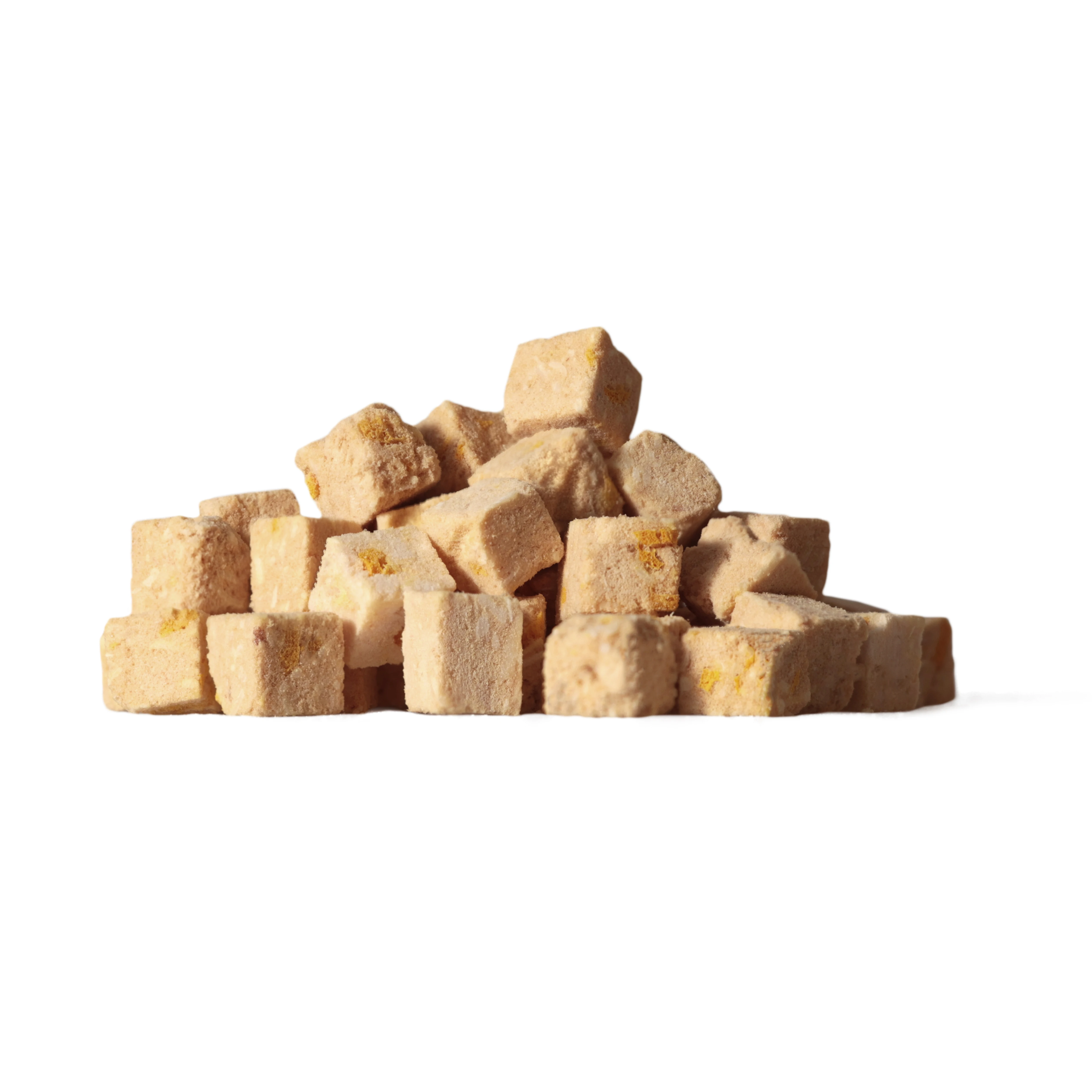 OEM ODM freeze-dried high protein chicken cubes 100% natural Salmon & Coconut & Pumpkin mixed food for cat and dog bulk factory