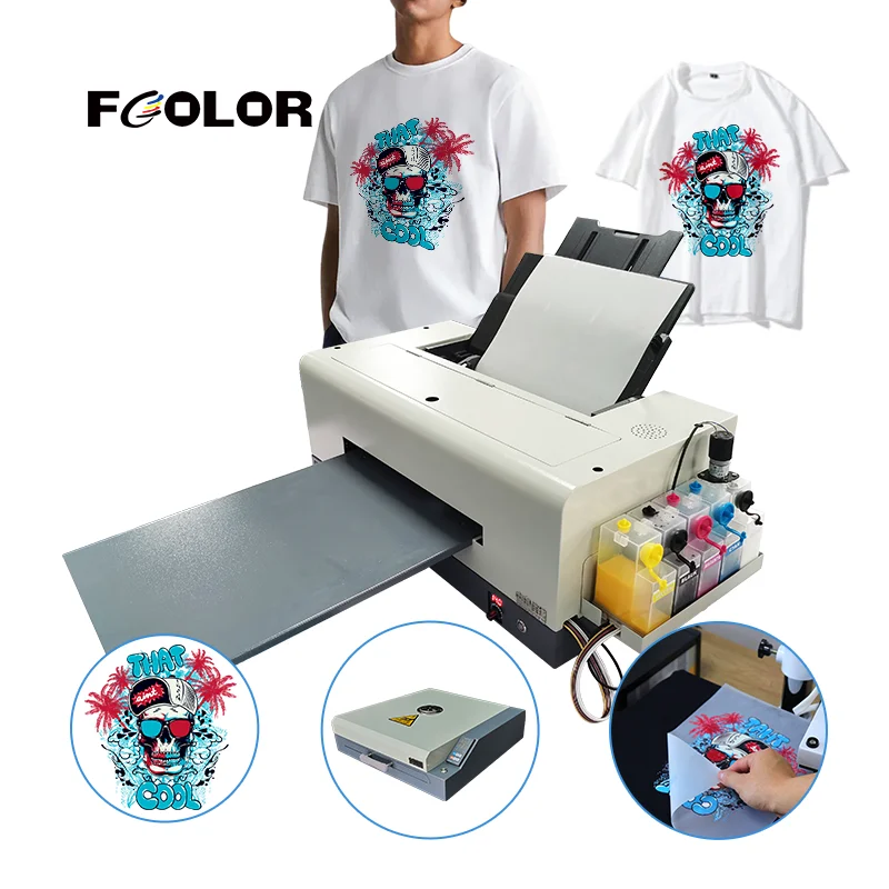 FCOLOR A3 A4 Тепловая ПЭТ пленка Dtf L1800 принтер цифровая футболка текстильная печатная машина 30 см DTF
