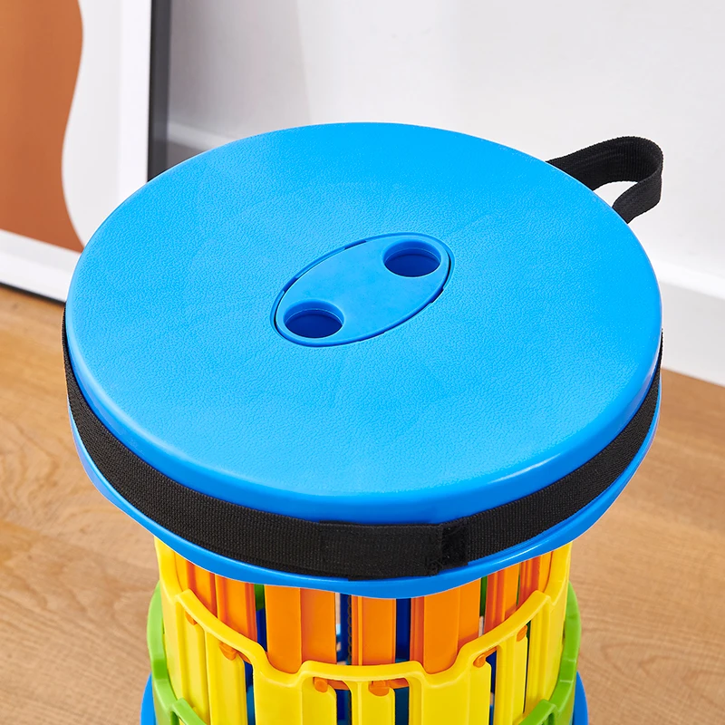 Easy Telescopic Round Portable Retractable Plastic Camping Gardening Folding Stool Retractable stool