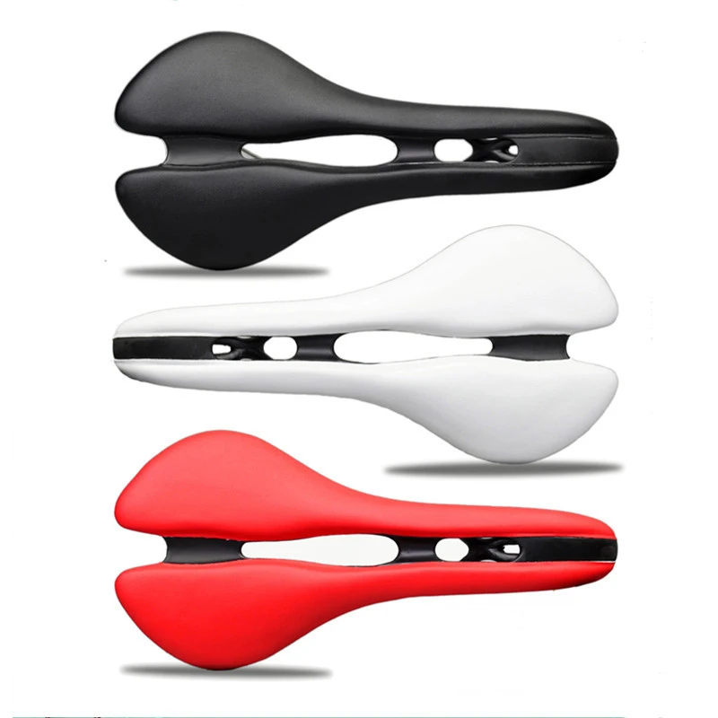 Bicycle Saddle Carbon Fiber Seat Optional Road Car Mountain Car Seat Red,White And Black Color