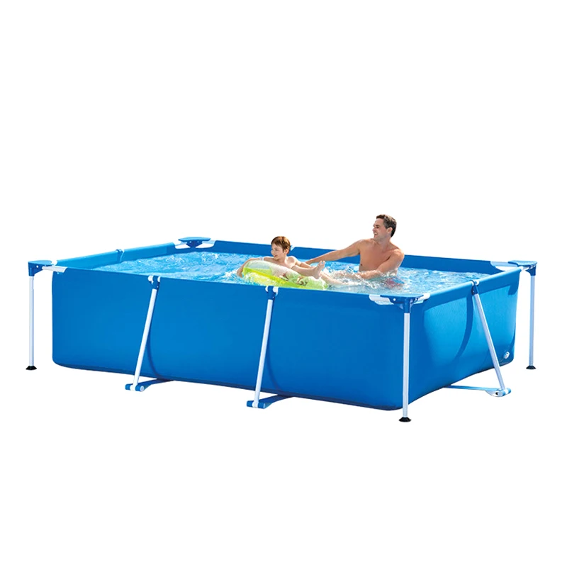 28272 PVC Easy Set Rectangular Metal Frame Above Ground Family Outdoor Large Inflatable Swimming Pool