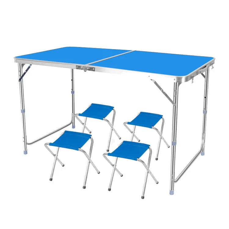 CHA-020 Aluminium portable desk folding picnic table height adjustable lightweight camping table and chairs set