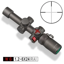 New Discovery WG 1.2-6X24 IRAI Compact Rifle Scope Tactical Telescope 25.4MM Tube Outdoor Hunting Shooting Sights for PCP Airgun