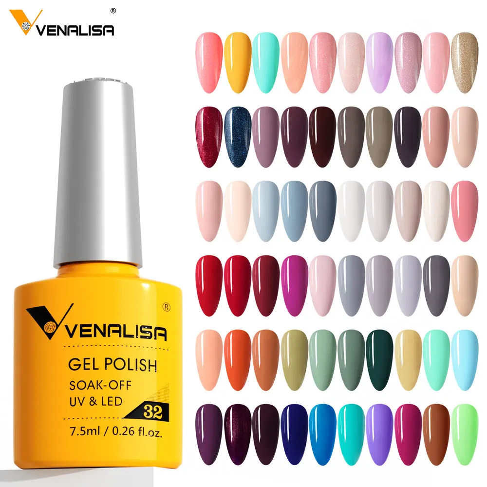Wholesale Venalisa 7.5ML UV Gel Nail Gel Polish Esmalte de unas de manicura cosmética barniz de gel LED semipermanente