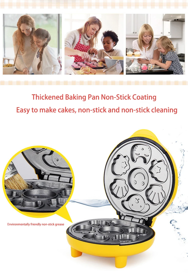 Kitchen Ware Mini Waffle Maker Detachable Breakfast Sandwich Maker Toaster Non Stick Sandwich Maker With Cool Touch Handle