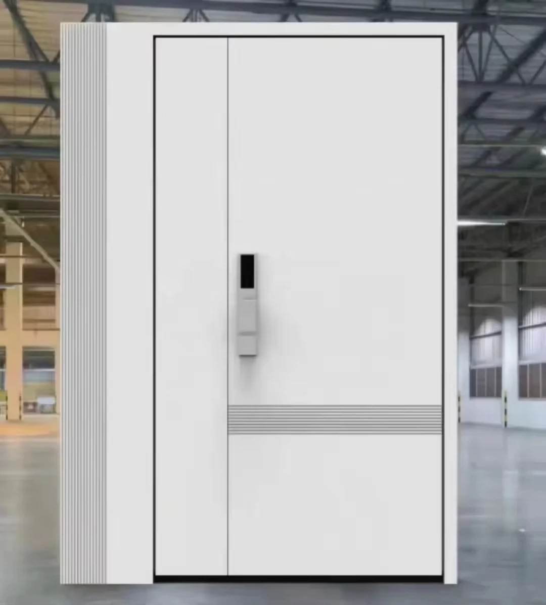 Luxury Italian Big Front Stainless Steel Door Design Villa Entrance Security Modern Entry Black Aluminum Front Pivot Door