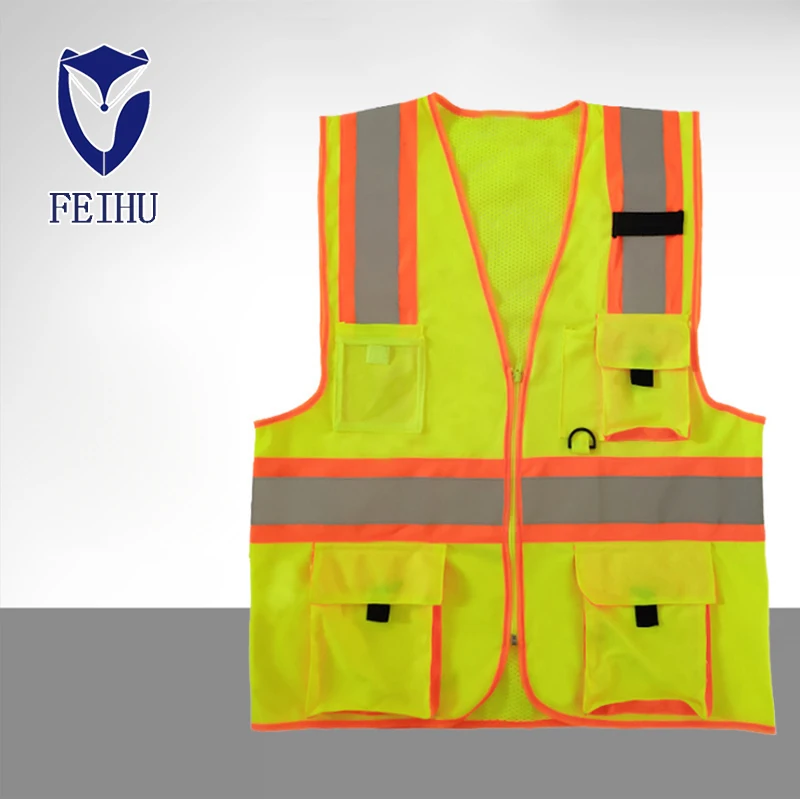 Reflective Vest Safety Vest Jacket Strip Personal Security Construction High Visibility Hi Vis Work Safety Reflective Clothing