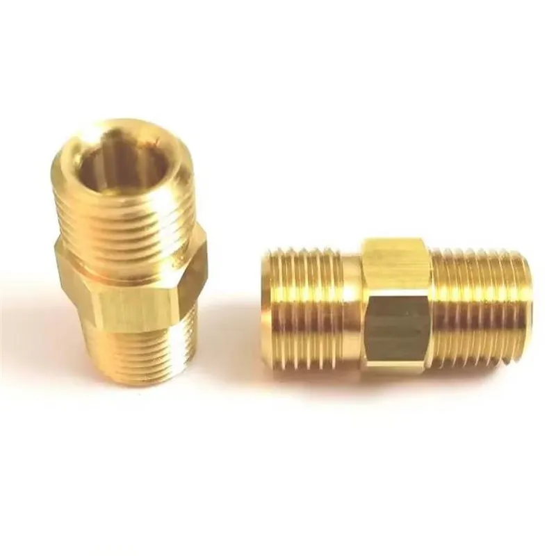 Brass Pipe and Pipe Fittings CNC Parts Automotive Connector Fasteners Brass Fittings CNC Turning Parts