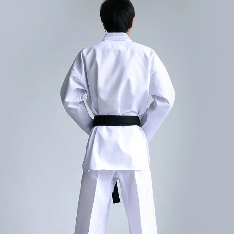White Taekwondo Uniform Training Martial Arts Suits Embroidery Uniforms Poomsae Dobok WTF Approved Size 110-180