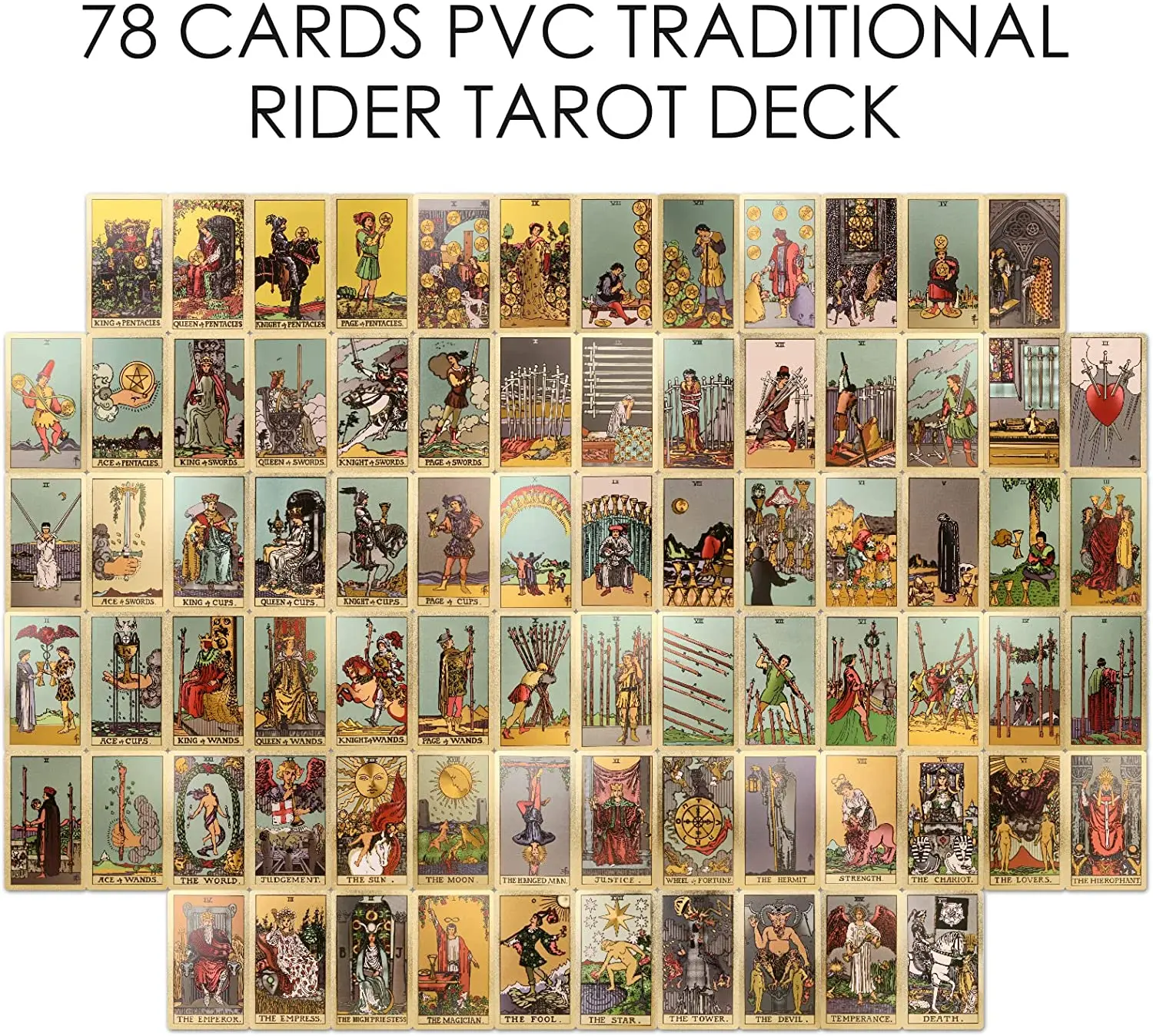 Customizable Size Gold Stamping Oracle Card 350gsm Plastic Tarot Cards Promotional Use Cheap Custom Printing Manufacturer