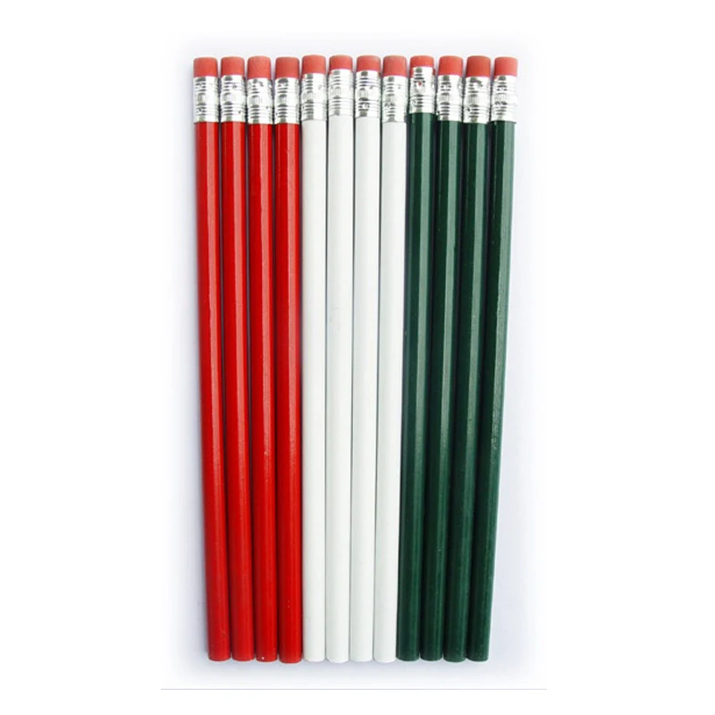 wholesale customized logo 7inches recycled Newspaper round HB pencil  with eraser  for office and school