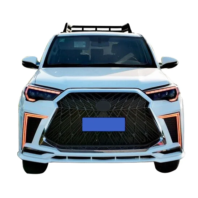 Body kit bodykit contain headlight bumpers for toyota 4 runner 2010- 2021 facelift to lexus style.
