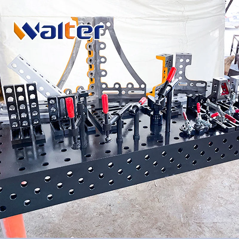 3D welding table steel cast iron durable surface with complete accessories jigs clamps fixtures OEM 3D welding table