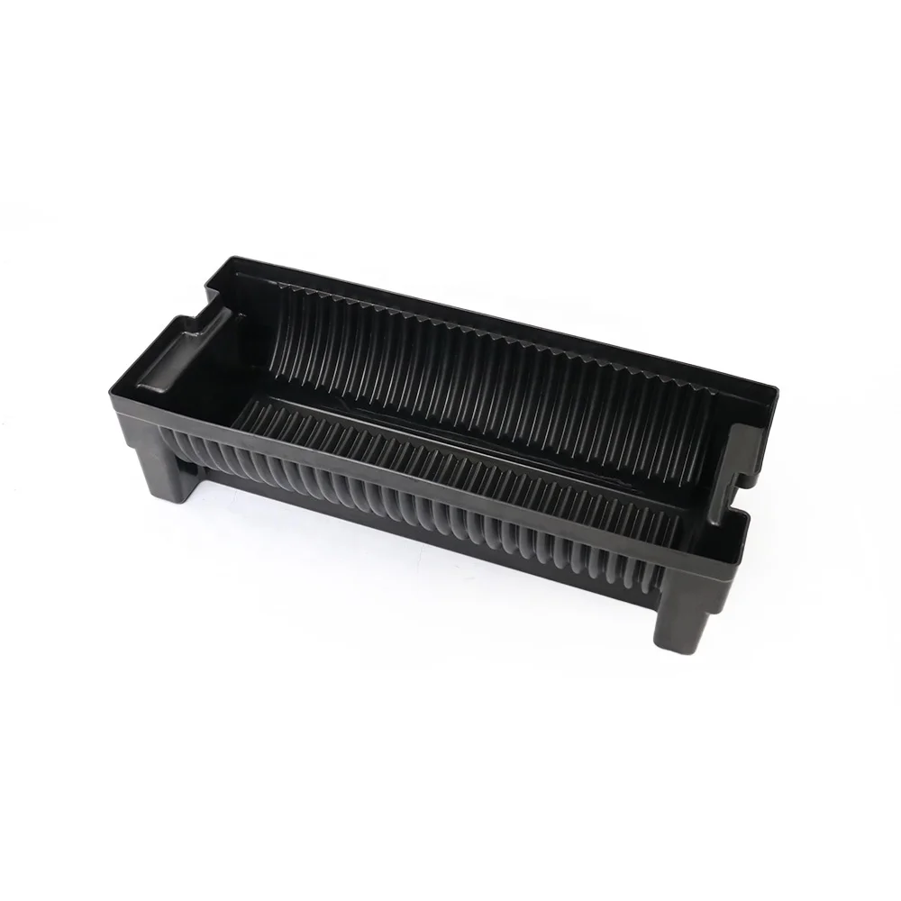 ESD Q-RT2 460*190*110mm Black plastic trays conductive SMT reel storage holder ESD SMD reel tray