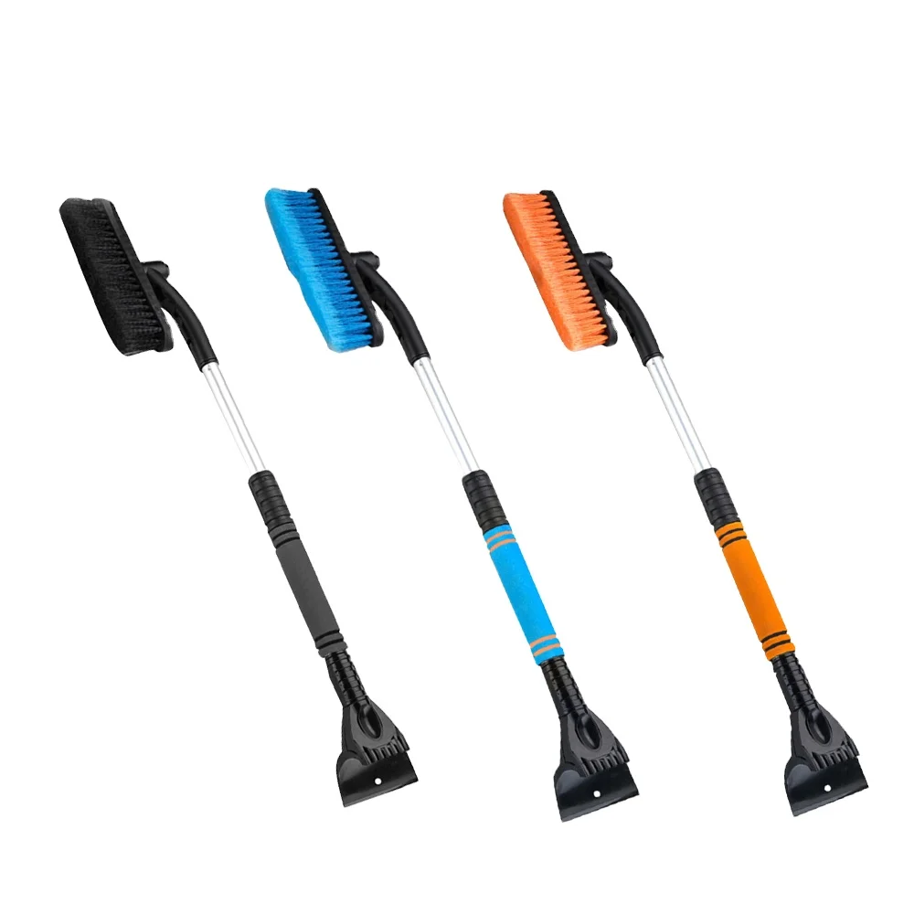 Winter Machine Extendable Car Cleaning Ice Scraper Snow Shovel Car Windshield Snow Brush With Ergonomic Foam Handle Detachable