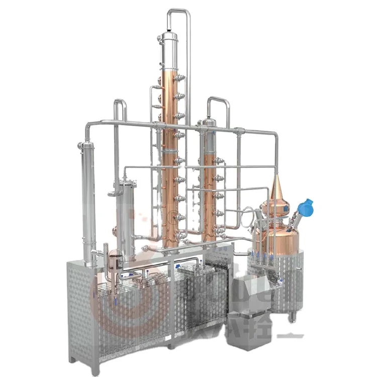 Gin Stills Vodka Distiller Wine Brandy Whisky Rum Copper Reflux Steam Distilling Column Equipment For Sale