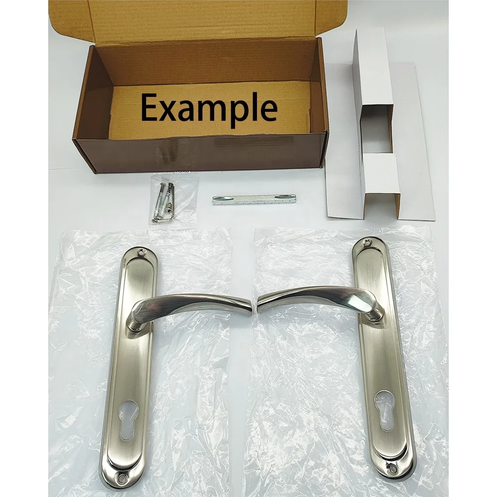 Cheap hot sale panel handles,Panel door lock for metal doors, Customizable colors plate door lock with handle