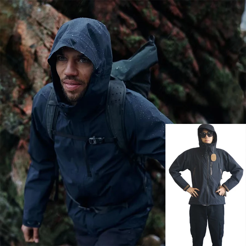 Custom Design Rain Coat Sports Wear Outdoor Breathable Waterproof Jacket