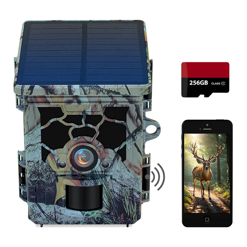 2024 RD7020WF 4K 46MP Wild Game Trail Camera фотоловушки с Wi-Fi приложение солнечная панель Питание водонепроницаемый IP66 для безопасности