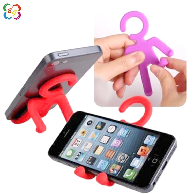 Funny accessory man shape auto car phone holder flexible silicone cell phone holder