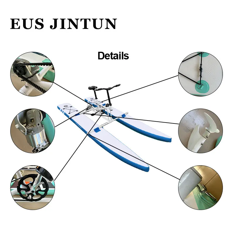 Good Quality Inflatable Sea Bicycle Pedal Boat Floating Water Bike