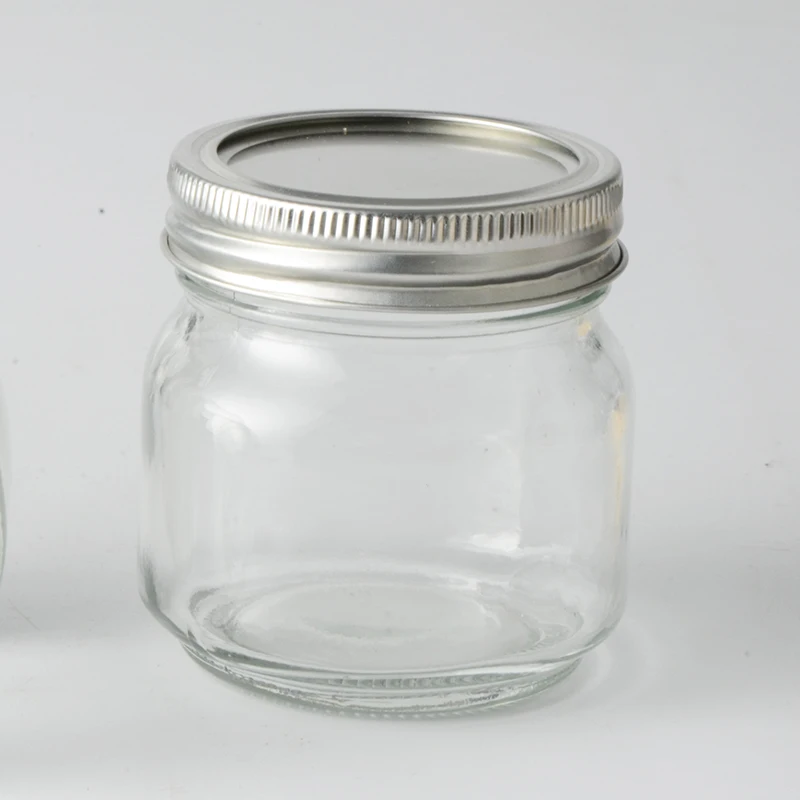 cheap factory price custom empty canning caviar jam jar glass mason jar with metal lid