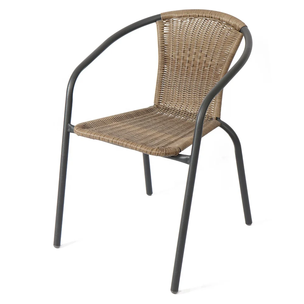 Wholesale High Quality Outdoor Wicker Brown Rattan Arm Chair Garden Chairs In Stock