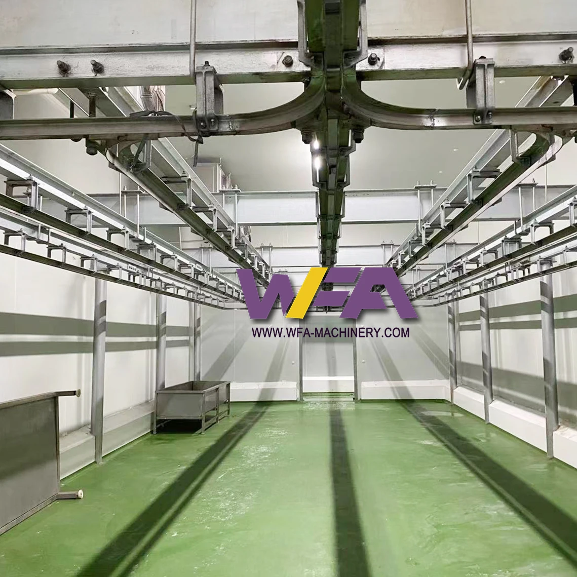 Professional Sheep Abattoir Equipment Automatic Conveyor Rail For Lamb Abattoir