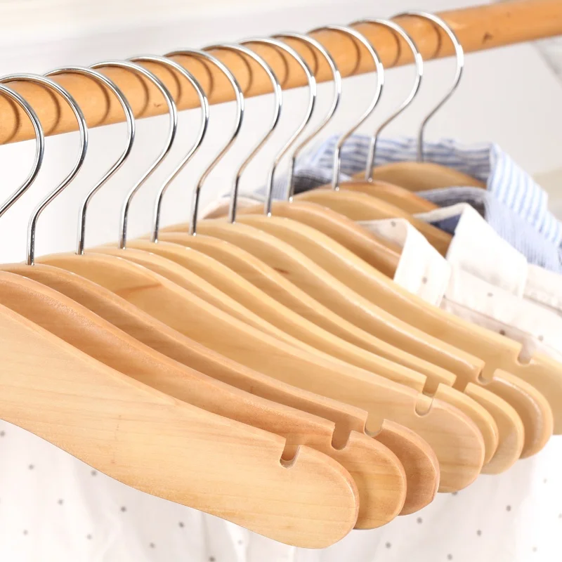 Wholesale Colorful Non Slip Wooden Baby Kids Clothes Hanger For Children Room