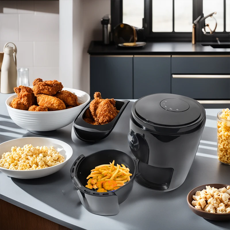 Small Air Fryer Oven 2.8 Qt Mini Air fryer Space-saving Low-noise Nonstick and Dishwasher Safe Basket