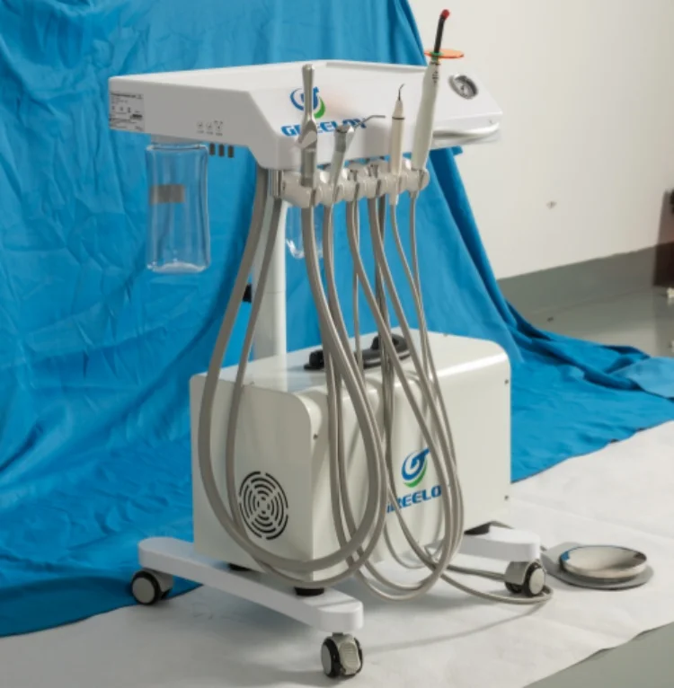 Высококачественный портативный всасывающий блок стоматологический ветеринарного использования с бесшумным воздушным компрессором без масла