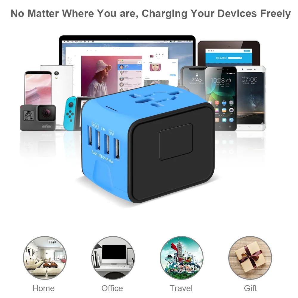 consumer electronic 2021 wholesale 4 usb travel adapter mobile accessories Top selling products