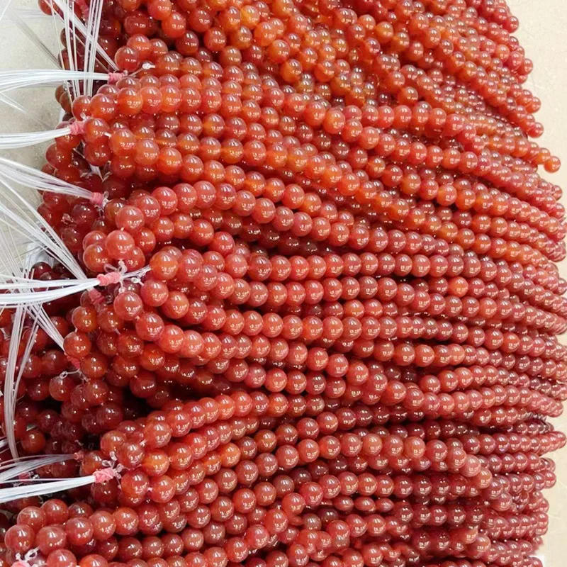 4/6/8/10MM Natural Stones Carnelian 8MM Red Onyx Agate Round Loose Stone Beads