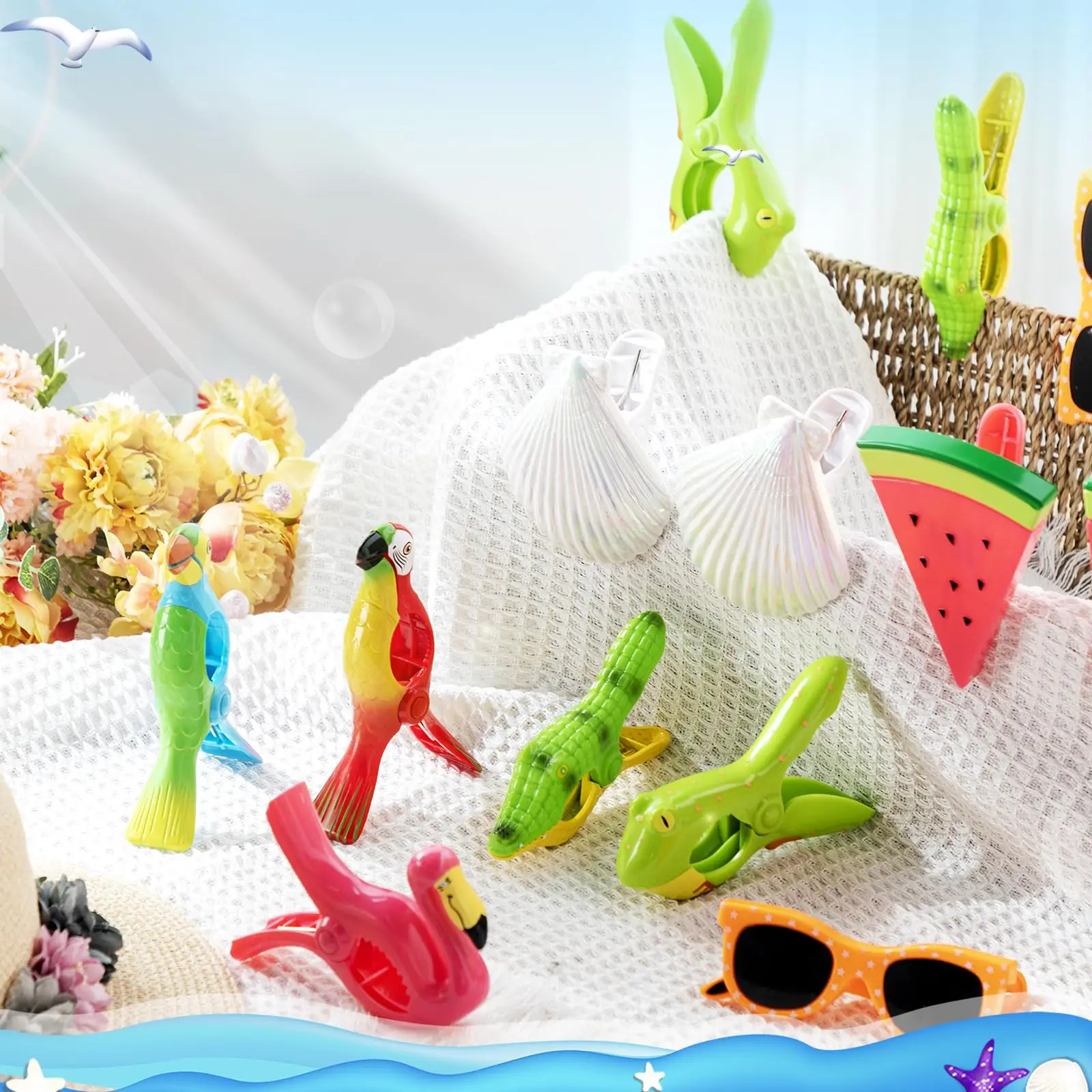 ABS Jumbo Size Plastic Pool Windproof Beach Chair Towel Peg Clip Beach Chair Towel Clips