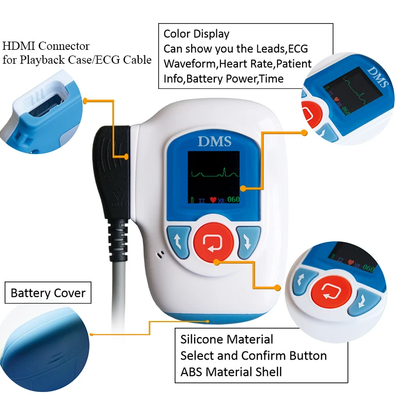 DMS300-4AL health and medical test ecg machine, CE, ISO13485 certificate cardiac holter monitor