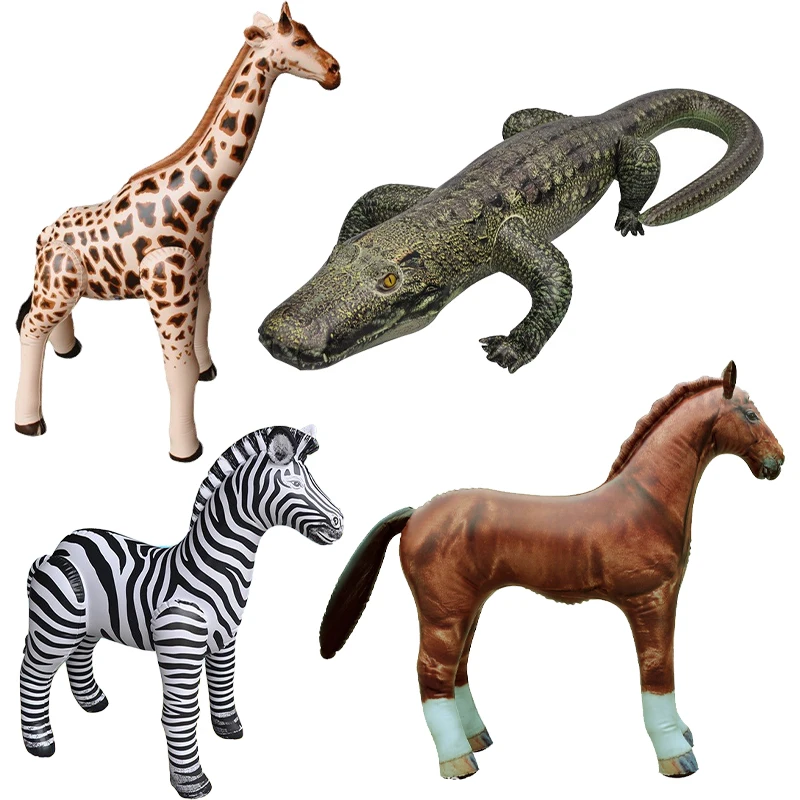 Factory Wholesale fun Dinosaur Balloon Cute Animal Shape Kids Toys Plastic Cartoon Inflatable Animal Toys for Children
